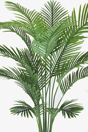 Antrasit Saksıda Yapay 15 Yapraklı Areka Palmiye Ağacı 180 cm - Thumbnail