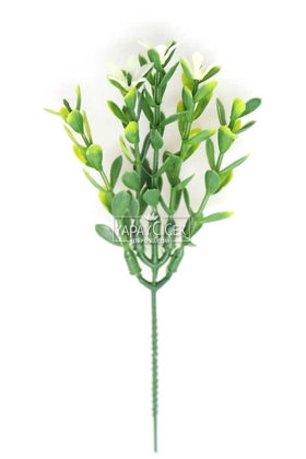 Yapay Çiçek Deposu - Yapay Küçük Mine Çiçekli Garnitür 20 cm Beyaz