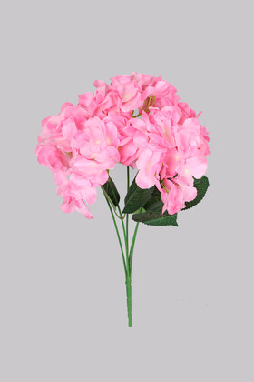 Yapay Çiçek Deposu - Yapay Çiçek 5 Dal Ortanca Demeti Koyu Pembe