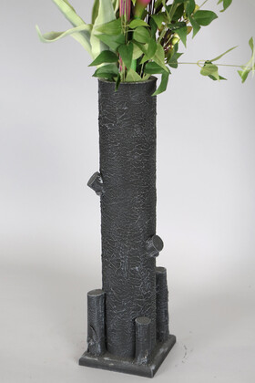 Ahşap Budaklı Vazoda Tropik Çiçek Aranjmanı 110 cm Model 3 - Thumbnail