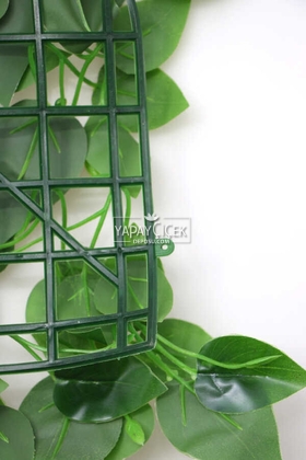 Islak Dokulu Oval Yaprak Model Duvar Bitki Kaplaması 40x60 cm - Thumbnail