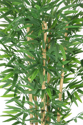Ahşap Saksıda Yapay Bambu Ağacı 130 cm 6 Gövdeli - 3