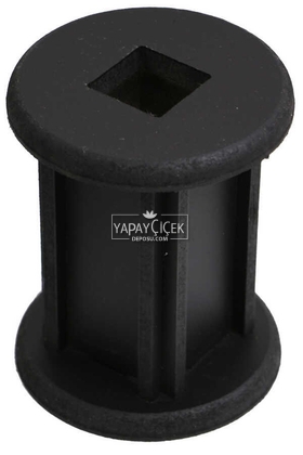 15 cm Siyah Ahşap Vazo Silindir Model - Thumbnail