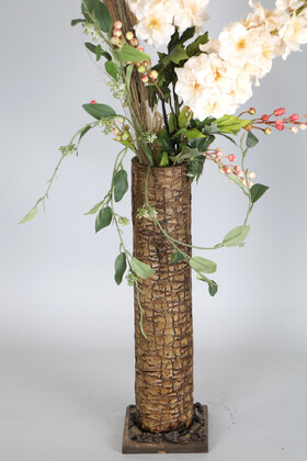 Ahşap Budaklı Vazoda Tropik Çiçek Aranjmanı 110 cm Model 4 - Thumbnail