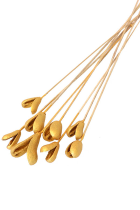 Yapay Çiçek Deposu - 8li Benzo Tropic Fruit Kuru Çiçek Gold