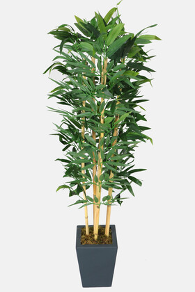 Yapay Bambu Ağacı Premium İri Yapraklı 150 cm 5 Çubuklu - 2