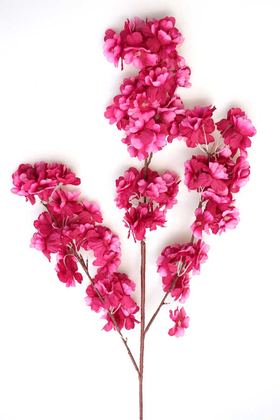 Yapay Çiçek Deposu - Bahar Dalı Dekoratif Yapay Çiçek 100cm Fuşya