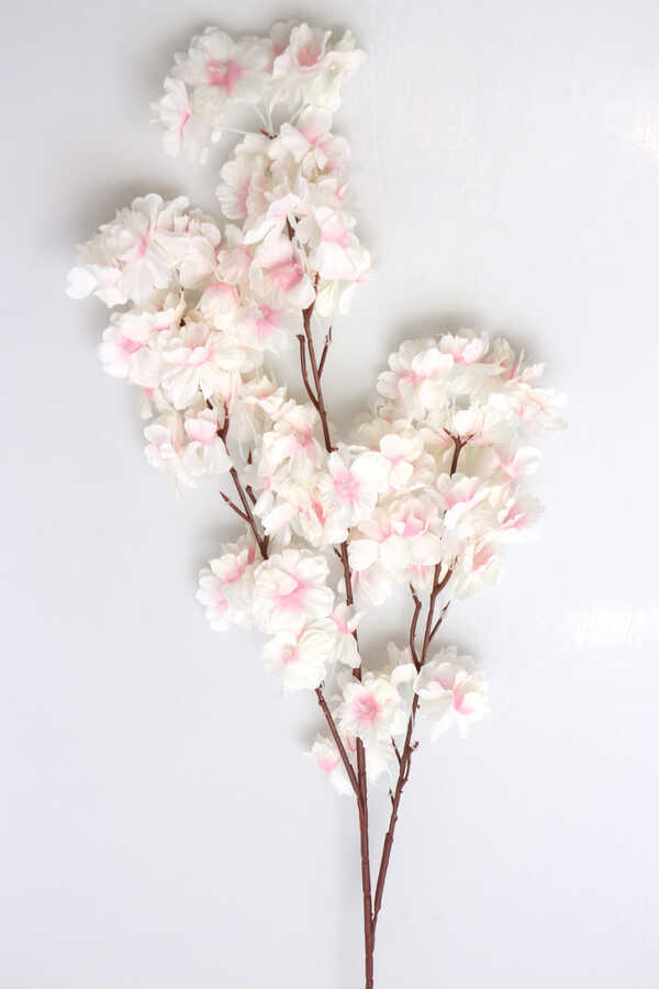 Bahar Dalı Dekoratif Yapay Çiçek 100cm Pembe-Beyaz