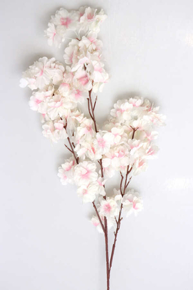 Yapay Çiçek Deposu - Bahar Dalı Dekoratif Yapay Çiçek 100cm Pembe-Beyaz