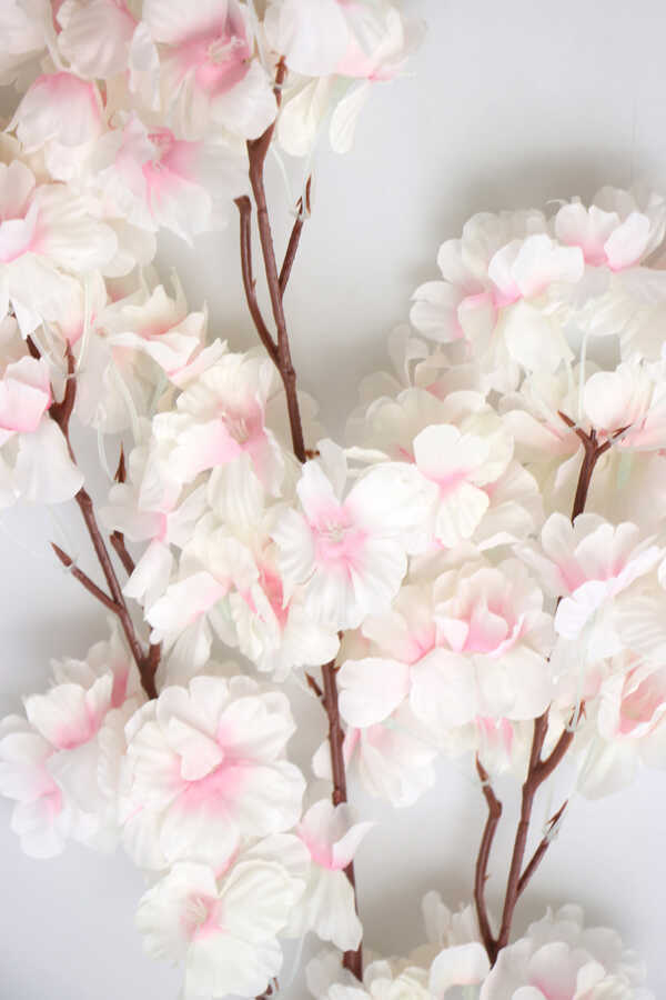 Bahar Dalı Dekoratif Yapay Çiçek 100cm Pembe-Beyaz