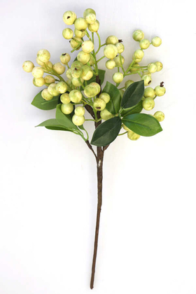 Yapay Çiçek Deposu - Yapay Köpük Kokina Dalı 35 cm Açık Yeşil
