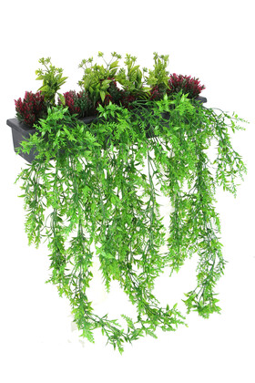 Yapay Çiçek Deposu - Yapay Bitkili Raf Masa Sarmaşık Tanzimi 45 cm Model 8