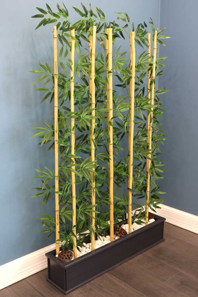 11 Bambulu Ahşap Saksıda Bambu Seperatör (20x100x170cm) - 2