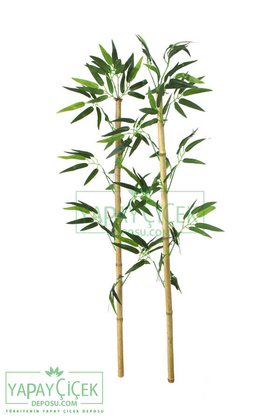 115 cm Yapay 8 Dal Yapraklı Doğal Bambu Tip13 - Thumbnail