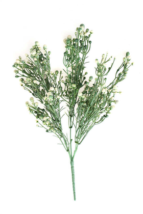 Yapay Çiçek Deposu - Yapay Cipsolu Ara Dal Yeşillik Demeti 33 cm Beyaz
