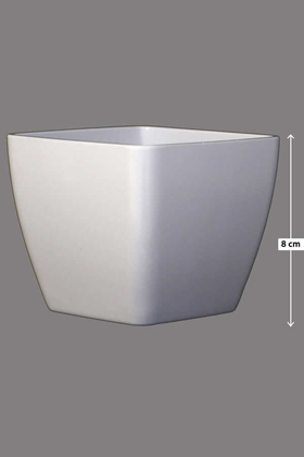 Melamin Saksı Model 9 Beyaz 8cm - Yapay Çiçek Deposu