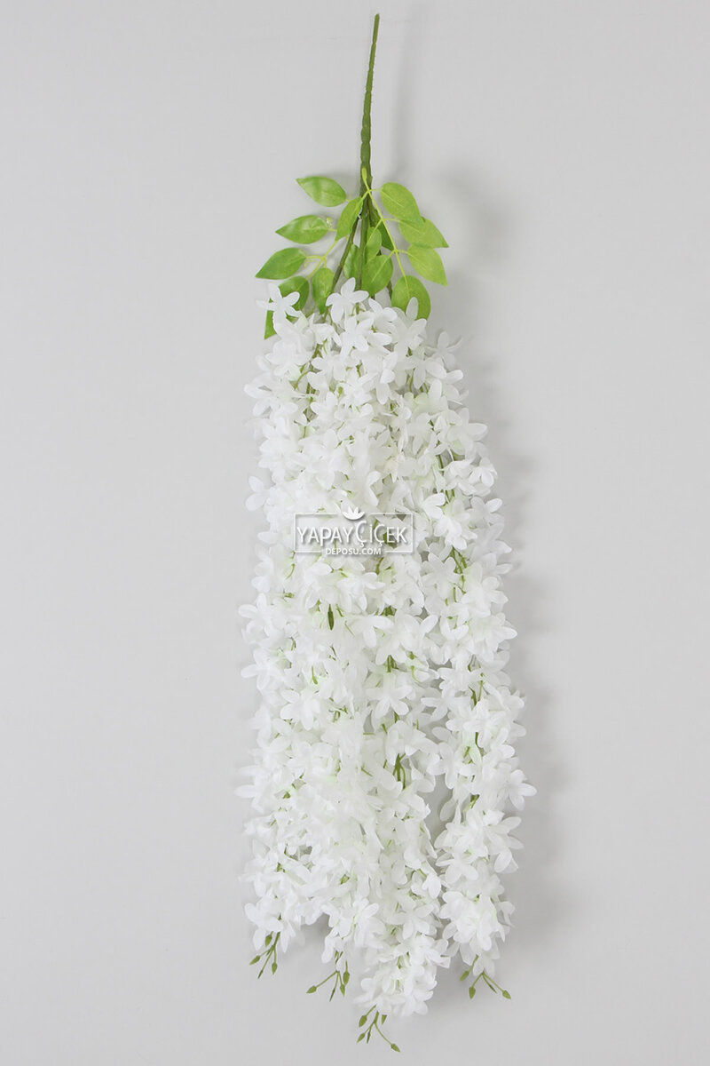 Yapay 4 Dal Sarkan Akasya Çiçeği 80 cm Beyaz