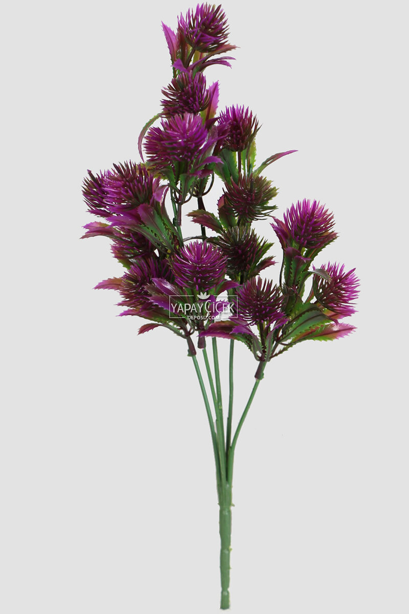 Yapay 5 Dal Plastik Mini Agrimonia Demeti 30 Cm Fuşya
