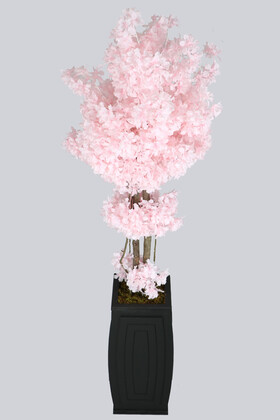 Yapay Çiçek Deposu - Lüx Saksıda Yapay Bahar Dalı Ağaç 180 cm Açık Pembe