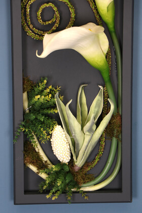 Dekoratif Çiçekli Çerçeve Tablo 30cmx70cm Kod:125 - Thumbnail