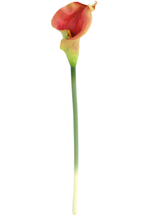 Yapay Islak Tek Dal XXL Gala Çiçeği 85 cm Yeşil Kiremit - Thumbnail