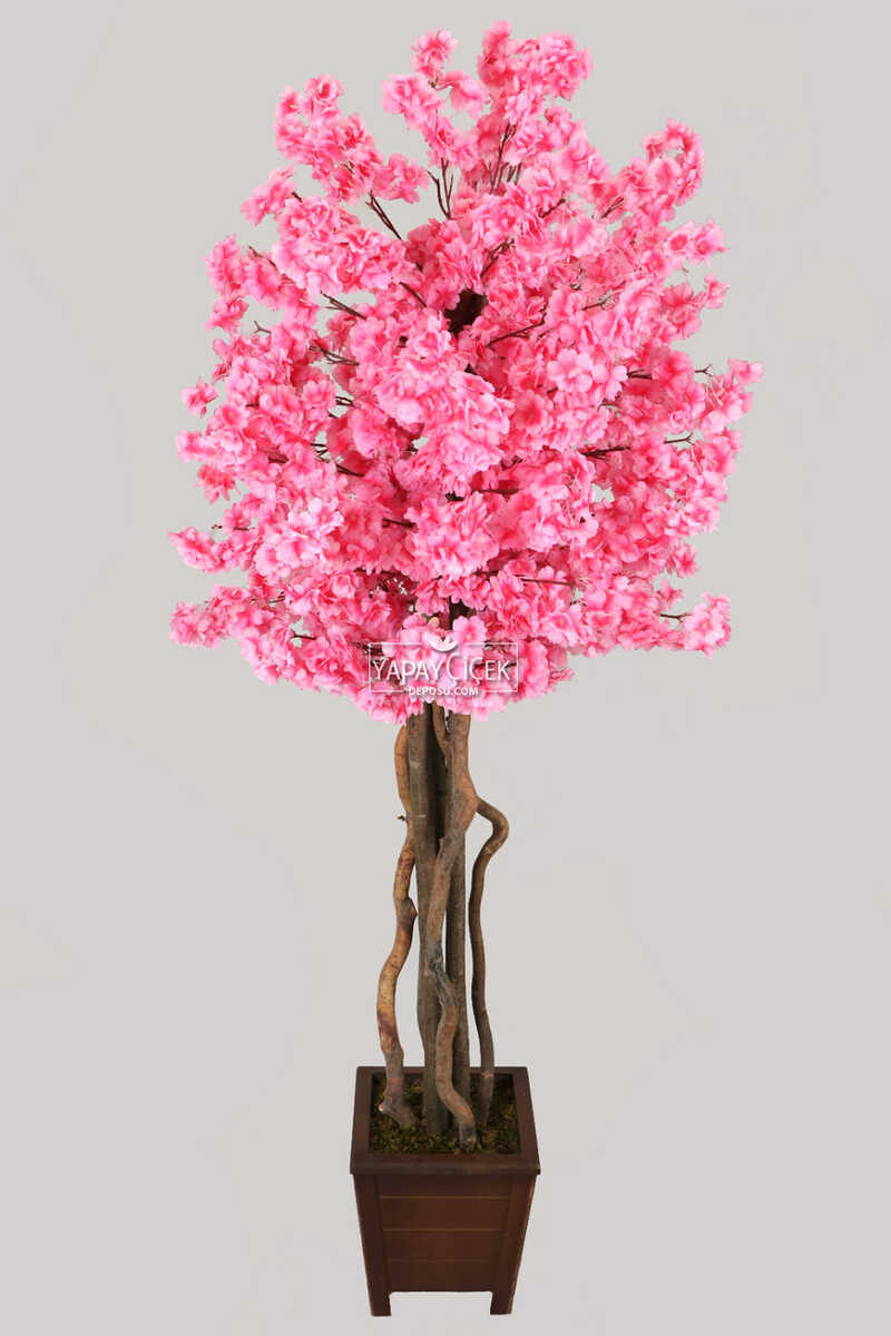 Kalın Gövdeli Yapay Bahar Dalı Ağacı 180 cm Pembe