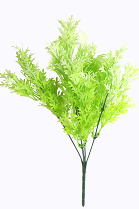 Yapay Çiçek Deposu - Yapay Geyik Boynuzu Bitkisi Açık Yeşil - Beyaz