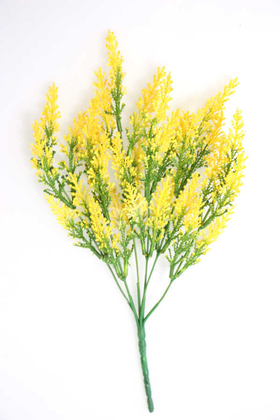 Yapay Çiçek Deposu - Yapay Saçaklı Lavanta Demeti Sarı