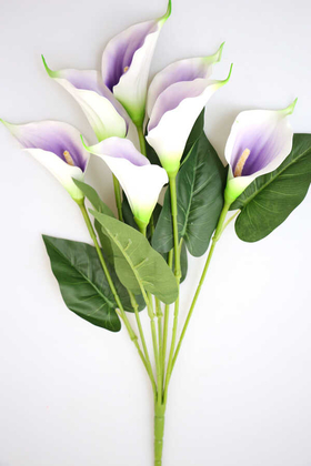 Yapay Çiçek Deposu - Dekoratif 7li Gala Bitkisi Demeti 60 cm Mor