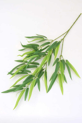 Yapay Büyük Bambu Yaprağı Dalı 65 cm (Islak Dokulu) - 3