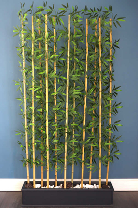 11 Bambulu Ahşap Saksıda Bambu Seperatör (20x100x220cm) - Thumbnail