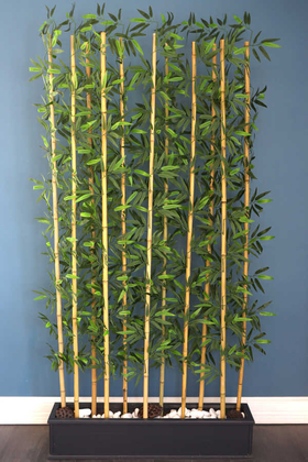 11 Bambulu Ahşap Saksıda Bambu Seperatör (20x100x220cm) - 2