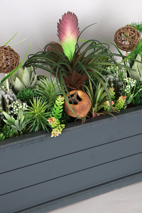 Yapay Bitkili Cafe Restaurant İç Mekan Saksılı Aranjman Model 2 (21cm x 68 cm x 45 cm) - 2