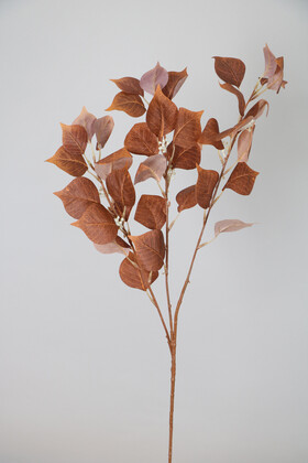 Yapay Çiçek Deposu - Dekoratif Kaliteli Pastel Bitki Dalı 80 cm Kahve