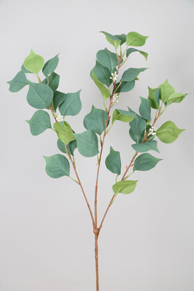 Yapay Çiçek Deposu - Dekoratif Kaliteli Pastel Bitki Dalı 80 cm Yeşil