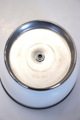 Dekoratif Metal Vazo - Saksı Beyaz Gümüş 17 cm - Thumbnail
