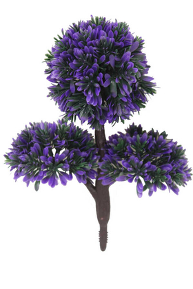 Yapay Çiçek Deposu - Dekoratif Küçük Yapay Şimşir Ağacı Mor