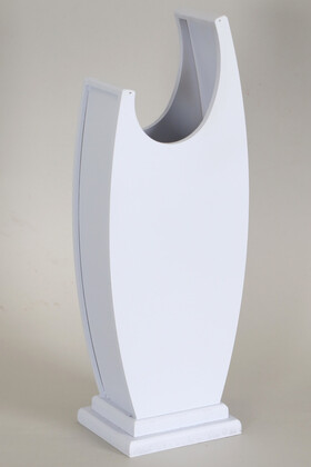 50 cm Hilal Model Ahşap Vazo Uçuk Lila - Yapay Çiçek Deposu
