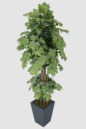 Yapay Ağaç Çınar Yapraklı Akçaağaç 170 cm Gri Yeşil - Thumbnail