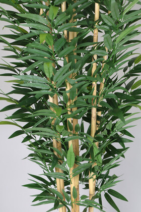 Metal Siyah Gold Saksıda Yapay Bambu Ağacı Premium İri Yapraklı 175 cm - Thumbnail