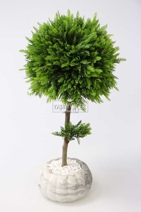 Yapay Çiçek Deposu - Dekoratif Lüx Top Çam Ağacı 30x60 cm