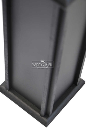40 cm Siyah Ahşap Vazo Trend Model - Thumbnail