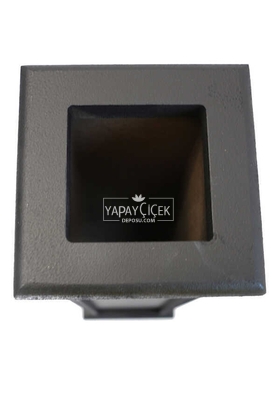 40 cm Siyah Ahşap Vazo Trend Model - Thumbnail