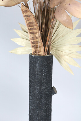 Ahşap Budaklı Vazoda Tropik Çiçek Aranjmanı 110 cm Model 1 - Thumbnail