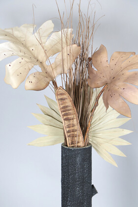 Ahşap Budaklı Vazoda Tropik Çiçek Aranjmanı 110 cm Model 1 - Thumbnail