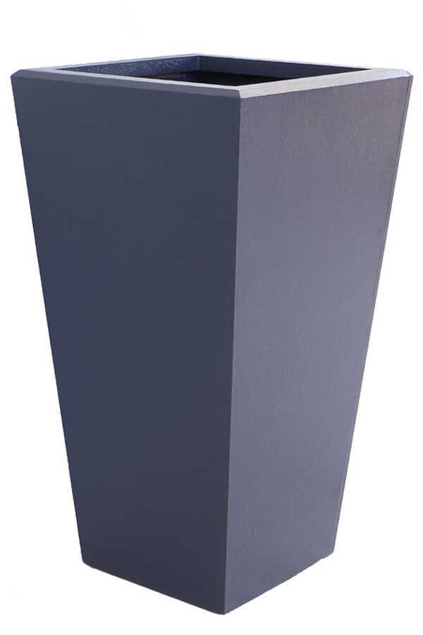 Dekoratif Ahşap MDF Saksı ve Çiçeklik Antrasit Mavi 60cm