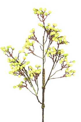 Yapay Çiçek Deposu - Dekoratif Yapay Kaliteli Uzun Dal Kokina 70 cm Açık Yeşil