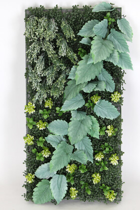 Yapay Çiçek Deposu - Yapay Dikey Bitki Hazır Duvar Paneli 50x100 cm Model 7