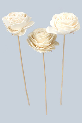Yapay Çiçek Deposu - 3 Adet Shola Beauty Rose 25 cm