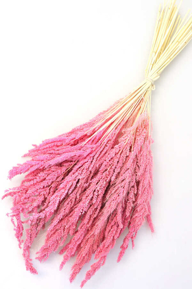 Yapay Çiçek Deposu - Kuru Çiçek Kuş Yemi Bitkisi 45 cm Pembe